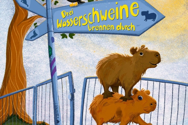 Matthäus Bär & Anika Voigt: Drei Wasserschweine brennen durch. Verlag dtv 2024