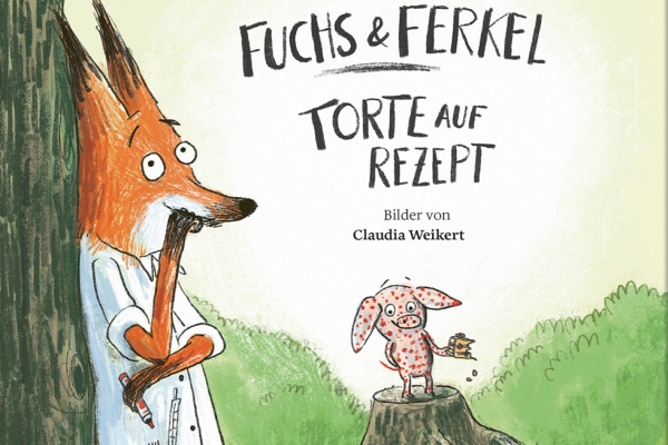 Bjørn F. Rørvik & Claudia Weikert: Fuchs & Ferkel – Torte auf Rezept. Aus dem Norwegischen von Meike Blatzheim. Klett Kinderbuch 2023 | € 16,50 | ISBN 978-3-95470-266-4
